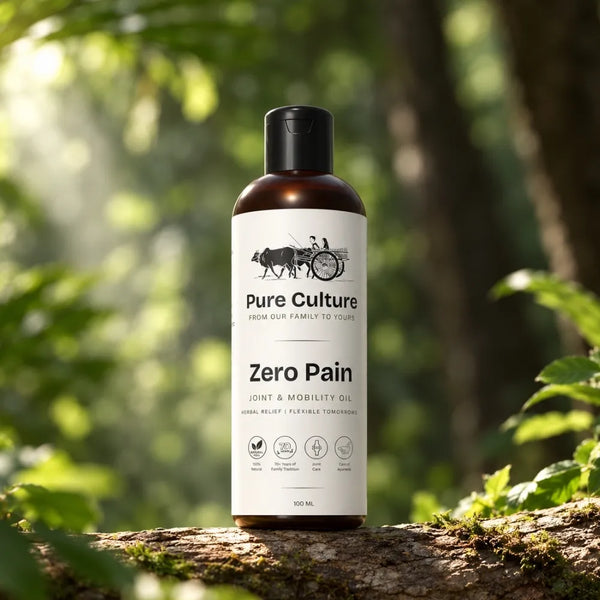 Pure Culture Zero Pain – Traditional Herbal Joint & Mobility Oil for Knee, Back & Joint Care | 100 mL